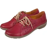 S 510/P - 209 červené perforované dámské kožené zdravotní polobotky; nature podešev 37