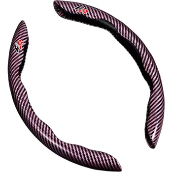 Potah sedadla Protiskluzový potah volantu z uhlíkových vláken Ochranný kryt interiéru auta Dekorace vozu Moderní styl Příslušenství k volantu růžová