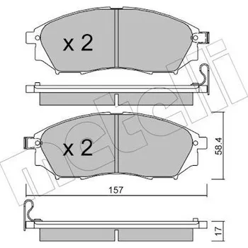 Brzdová destička Sada brzdových destiček, kotoučová brzda METELLI 22-0819-0
