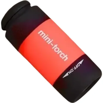 Svítilna Dobíjecí LED mini kapesní svítilna 22 x 52 mm Kempingová svítilna USB nabíjení Přenosná svítilna do kapsy z ABS materiálu červená