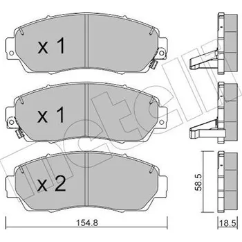 Brzdová destička Sada brzdových destiček, kotoučová brzda METELLI 22-0903-0