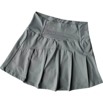 Dámská sukně Letní sportovní skládané kraťasy sukně s vysokým pasem Rychleschnoucí tenká sukně se zadní kapsou na běh cvičení tenis fitness modrá M