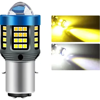 Osvětlení pro motocykl LED žárovka pro motocykl BA20D 12 V Hliníkové tělo Výkonná motocyklová světla 20000 lm Bílé denní světlo Náhrada halogenové žárovky teplá bílá