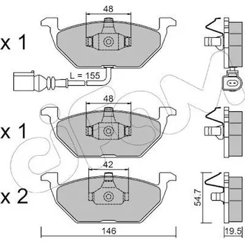 Brzdová destička Sada brzdových destiček, kotoučová brzda CIFAM 822-211-2