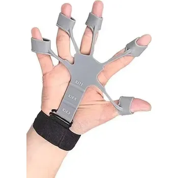 Posilovač prstů se 6 úrovněmi odporu pro cvičení | posilovač ruky, trenažér prstů - Šedá