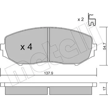 Auto-moto Sada brzdových destiček, kotoučová brzda METELLI 22-0766-0