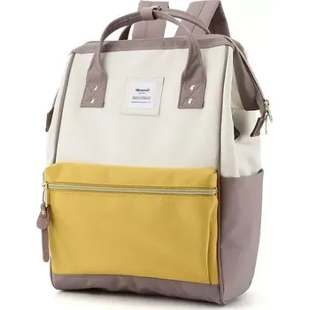 Městský batoh Himawari batoh s USB port Apaté Hnědo-žlutý 19L