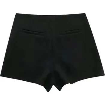 Dámská sukně Dámská krátká kraťasová asymetrická sukně s vysokým pasem Elegantní mini sukně s šortkami Pohodlná sukně na léto Městský styl černá L