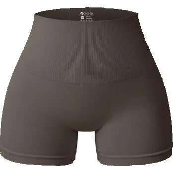 Dámské kraťasy Dámské bezešvé sportovní kraťasy s vysokým pasem Elastické šortky na cvičení Bezešvé legíny do posilovny Pohodlné kraťasy na sport hnědá M