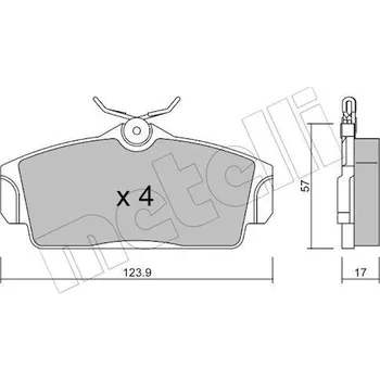 Brzdová destička Sada brzdových destiček, kotoučová brzda METELLI 22-0305-0