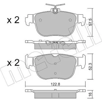 Brzdová destička Sada brzdových destiček, kotoučová brzda METELLI 22-1281-0