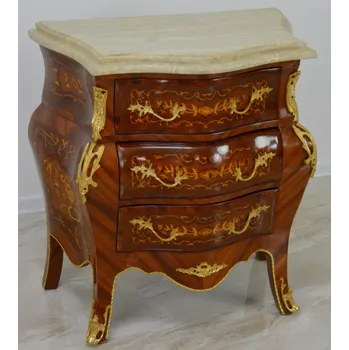 Komoda Zámecká intarzovaná komoda s mramorem