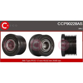 Řemenice, generátor CASCO CCP90228AS