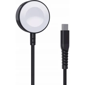 Choetech Bezdrátová nabíječka T319 MFI 5W pro Apple Watch + kabel USB-C - černá