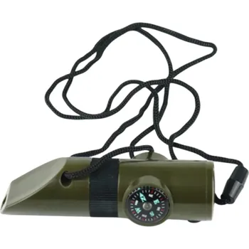 Paintball 7v1 přenosná multifunkční píšťalka pro přežití s LED svítilnou Kompas lupa teploměr zrcátko záchranný nástroj 9,7 x 2,8 cm kempování