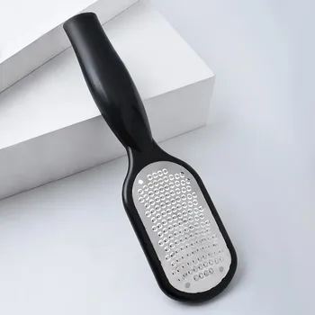 Profesionální pilník na paty z oceli pro odstranění kuřích ok | pedikúra, péče o nohy - černý