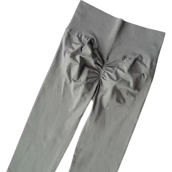 Dámské legíny Dámské bezešvé push-up legíny s vysokým pasem Vysoce elastické sportovní legíny na cvičení Fitness Jóga Běh Posilovna Pohodlný střih šedá S