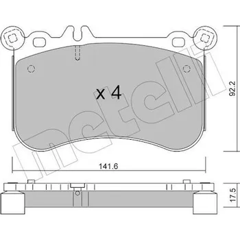 Brzdová destička Sada brzdových destiček, kotoučová brzda METELLI 22-1133-0