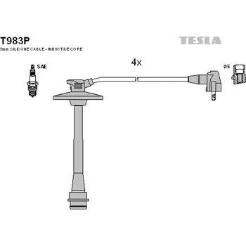 Zapalovací kabel Sada kabelů pro zapalování TESLA T983P