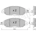 Sada brzdových destiček, kotoučová brzda METELLI 22-1045-0