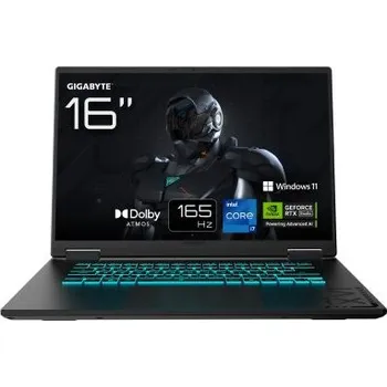 Notebook Gigabyte GAMING/A16 CWHI3CZC94SH/i7-13620H/16"/2560x1600/16GB/1TB/RTX 5070/W11H/Black/2R (GAMING A16 CWHI3CZC94SH)