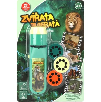 Svítilna Baterka dětská svítilna a projektor Divoká zvířata 2v1 na baterie Světlo | 224228