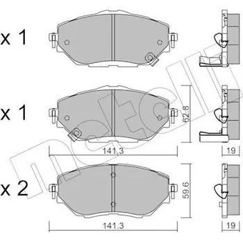Brzdová destička Sada brzdových destiček, kotoučová brzda METELLI 22-1088-0