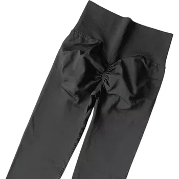 Dámské legíny Dámské bezešvé push-up legíny s vysokým pasem Vysoce elastické sportovní legíny na cvičení Fitness Jóga Běh Posilovna Pohodlný střih černá M