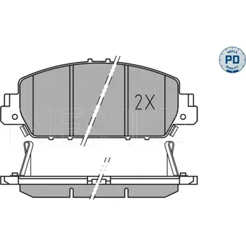Brzdová destička Sada brzdových destiček, kotoučová brzda MEYLE 025 257 9216/PD