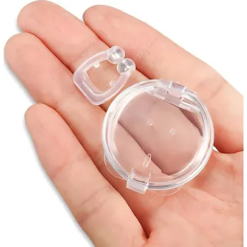 Pomůcka proti chrápání a spánkové apnoe Klip proti chrápání s magnety pro lepší spánek