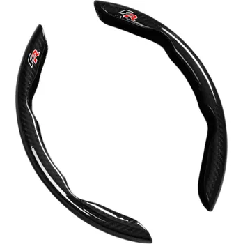 Potah sedadla Protiskluzový potah volantu z uhlíkových vláken Ochranný kryt interiéru auta Dekorace vozu Moderní styl Příslušenství k volantu černá