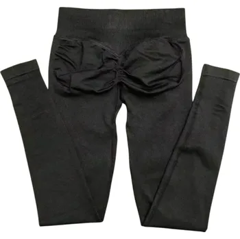 Dámské legíny Dámské bezešvé sportovní legíny s nízkým pasem Elastické legíny na jógu a fitness Pohodlné přiléhavé kalhoty pro volný pohyb černá M