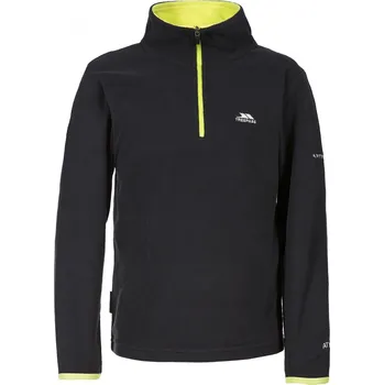 Pánská mikina TRESPASS Chlapecká fleecová mikina na zip ČERNÁ