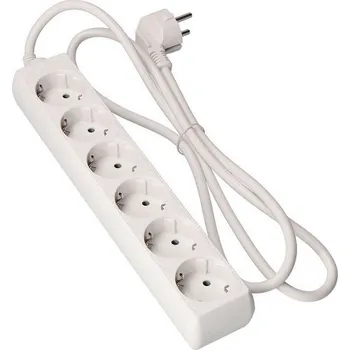 Prodlužovací kabel EDM Product Prodlužovačka 6 zásuvek EDM Schuko Bílá (1,5 m)