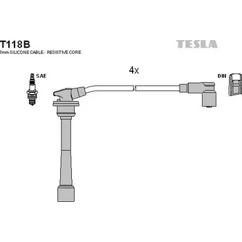 Zapalovací kabel Sada kabelů pro zapalování TESLA T118B