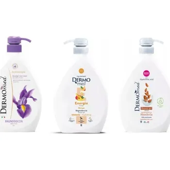 Sprchový gel Dermomed Sada 3x Sprchový gel - Mandle, Mango, Kosatec 1 L