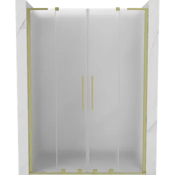 Sprchové dveře Mexen Velar L Duo posuvné sprchové dveře 160 cm, matné, zlaté kartáčované - 871-160-003-32-55 Sprchové dveře