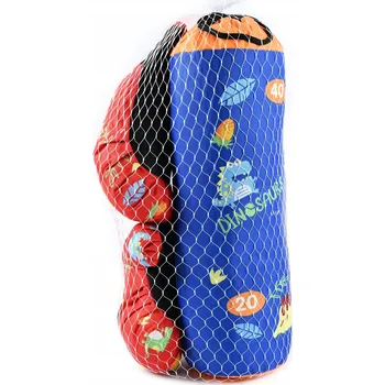 Hračka pro nejmenší BOXERSKÁ SADA PRO DĚTI DINOSAURUS ZÁVĚSNÝ PYTEL A DVĚ BOXERSKÉ RUKAVICE