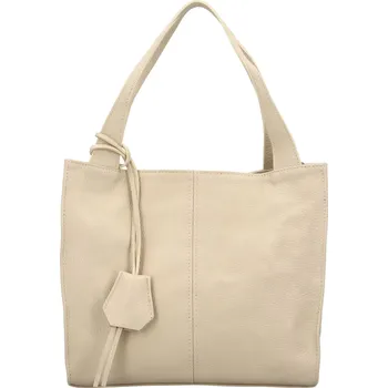 Kabelka Dámská kožená kabelka krémová - Delami Methya krémová