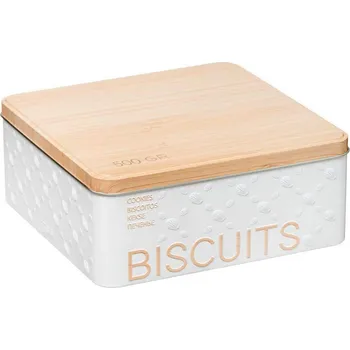 Plechová dóza na sušenky Nature Scandi Bílá (500 g)