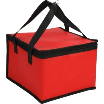 Skládací termo taška 41x26x33 cm Přenosná izolační taška Neutrální barva Velká taška na jídlo Nápoje Nákupy Piknik Cestování Do auta červená