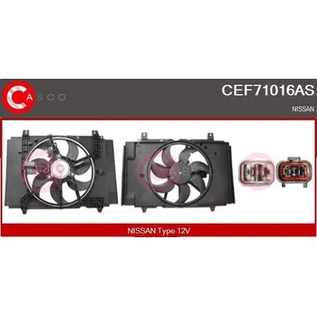 Chladič motoru Elektromotor, větrák chladiče CASCO CEF71016AS