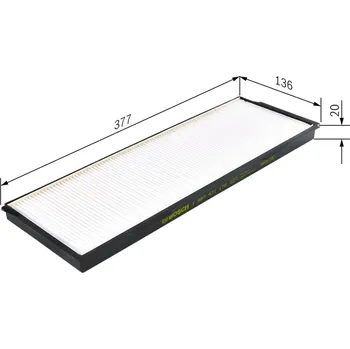Ventilátor topení a klimatizace Filtr, vzduch v interiéru BOSCH 1 987 431 172