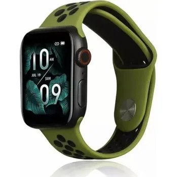Chytré hodinky Beline Sport silikonový řemínek pro chytré hodinky pro Apple Watch 42/44/45/49 mm zeleno-černý zelený/černý