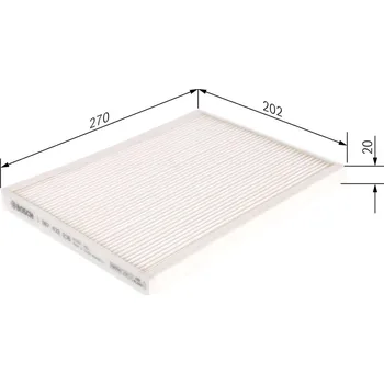 Ventilátor topení a klimatizace Filtr, vzduch v interiéru BOSCH 1 987 432 236