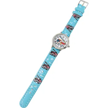 Hodinky Boys Dětské analogové hodinky tyrkysové- Hasičské auto