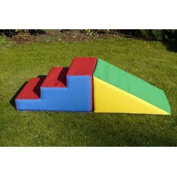 ostatní stavebnice Molitanová Střecha (schody+klín), výška 30 cm