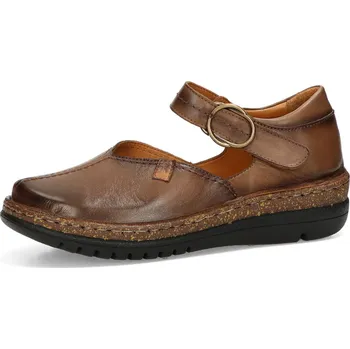 Dámské polobotky Robel dámské kožené polobotky na suchý zip - hnědé