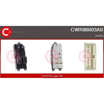 Spínač, zvedací zařízení oken CASCO CWR86003AS