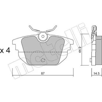 Brzdová destička Sada brzdových destiček, kotoučová brzda METELLI 22-0299-0